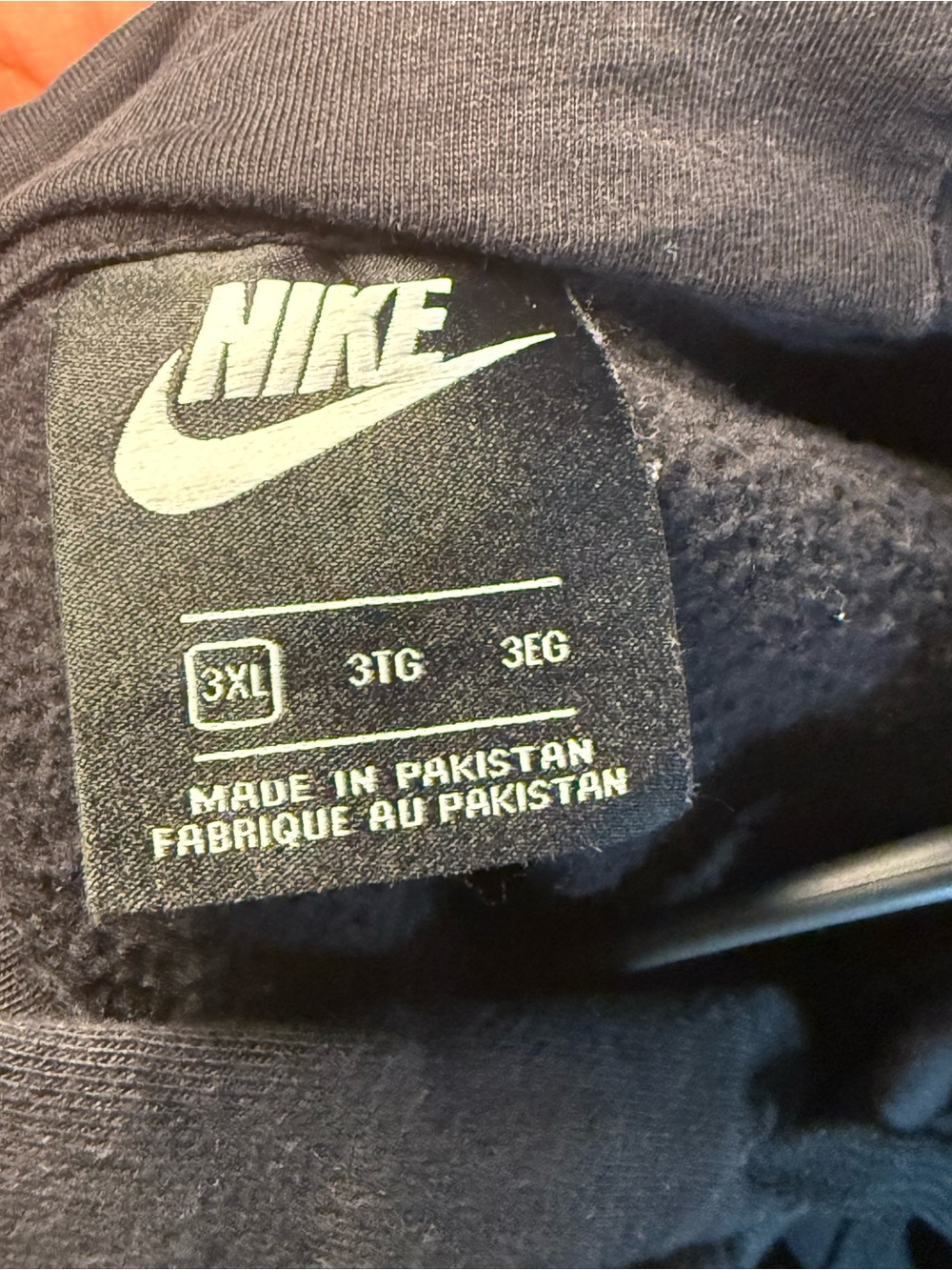 Nike Black Hoodie with White Swoosh Logo - Picture 3 of 3